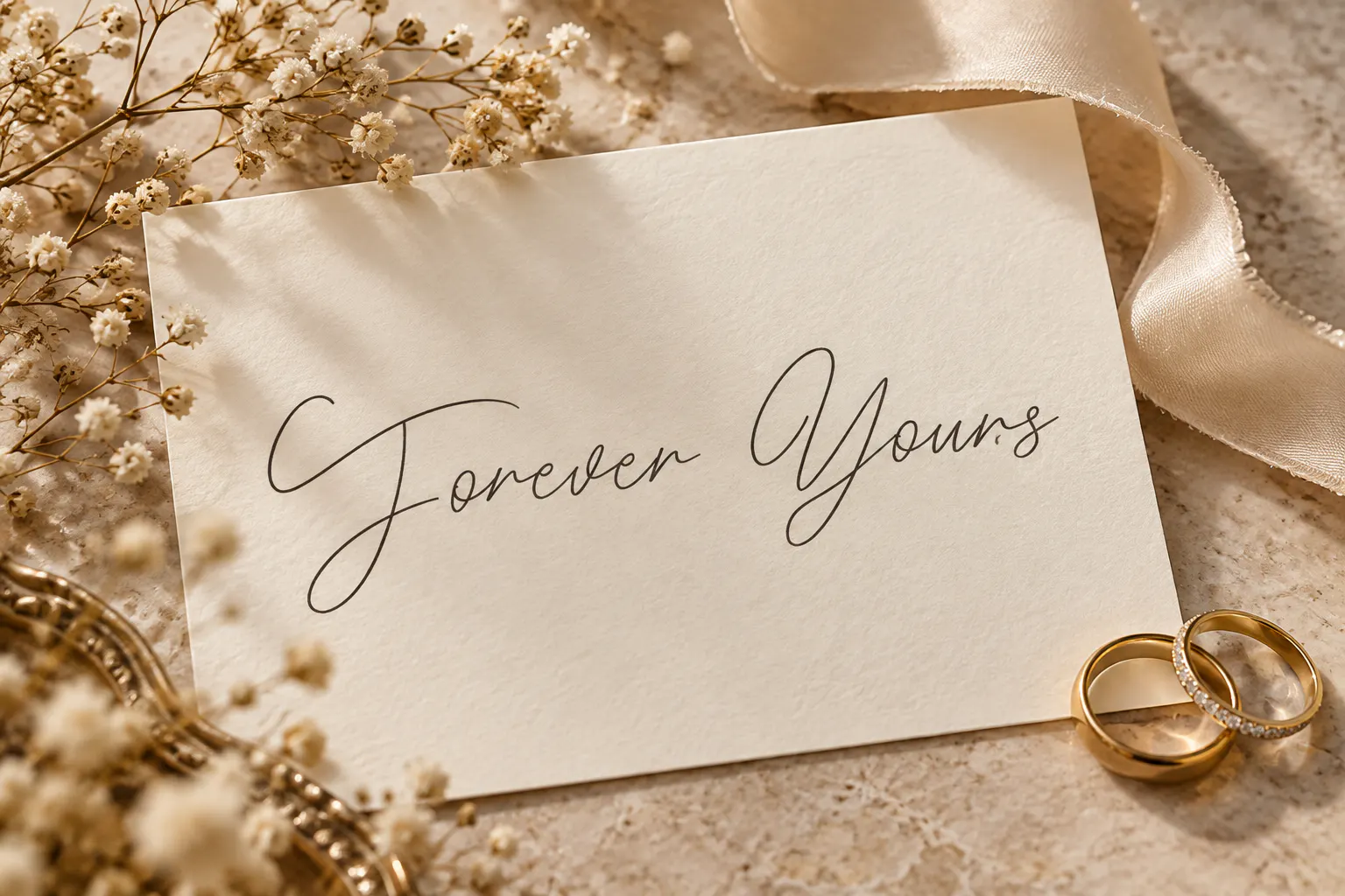 Balleys font on a wedding invitation