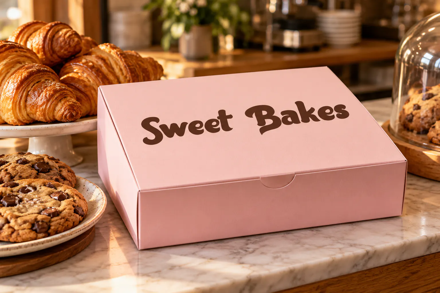 Bannie font on a bakery box