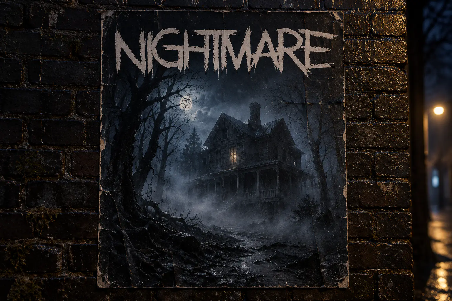 Family Annihilator font on a horror movie poster reading NIGHTMARE