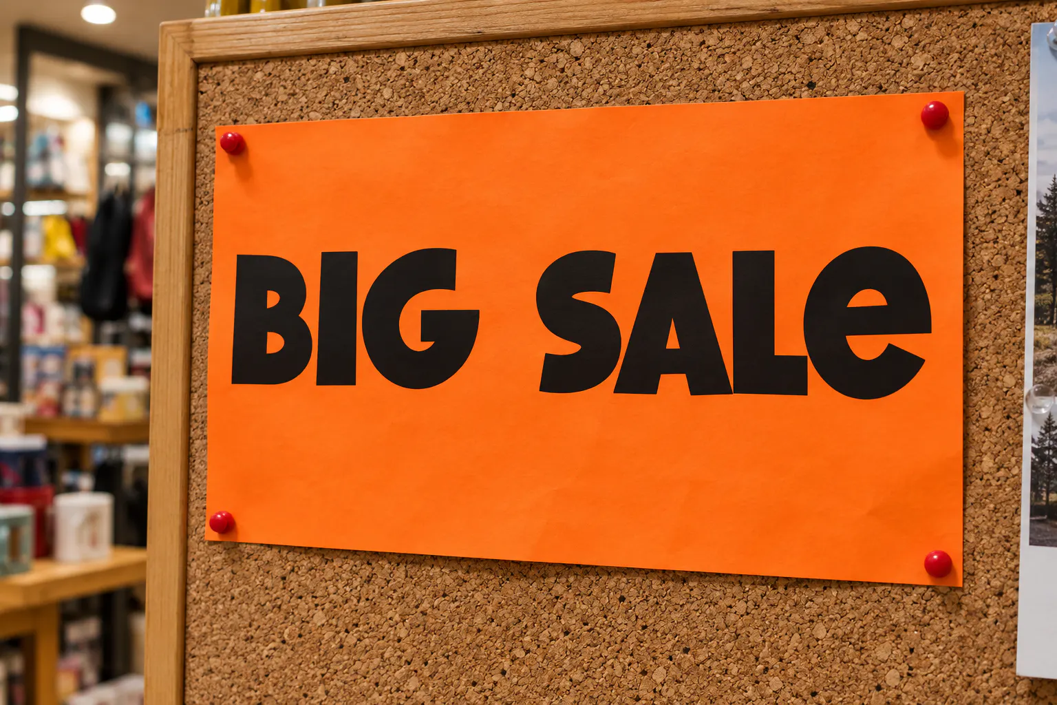 Goldy Burst font on a party flyer reading BIG SALE