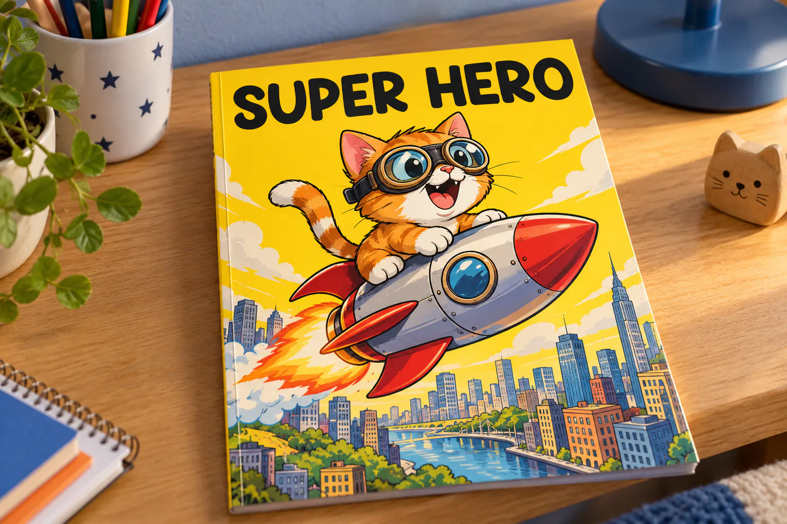 Hey Comic font on a comic book cover reading Super Hero