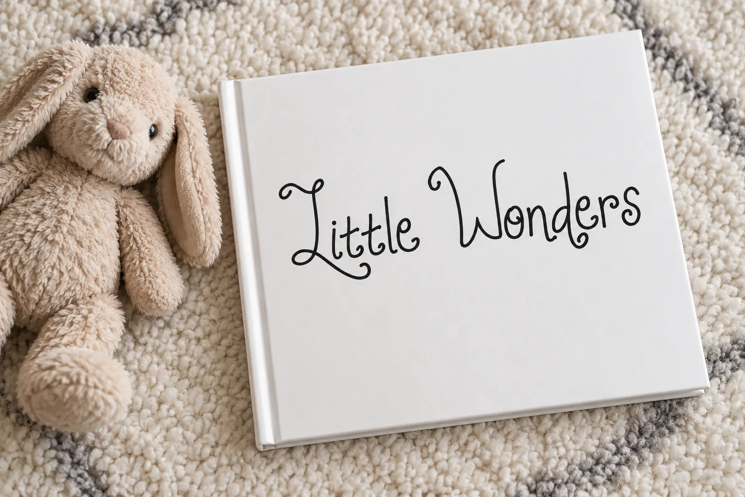Jheri Curls font on a storybook cover reading Little Wonders