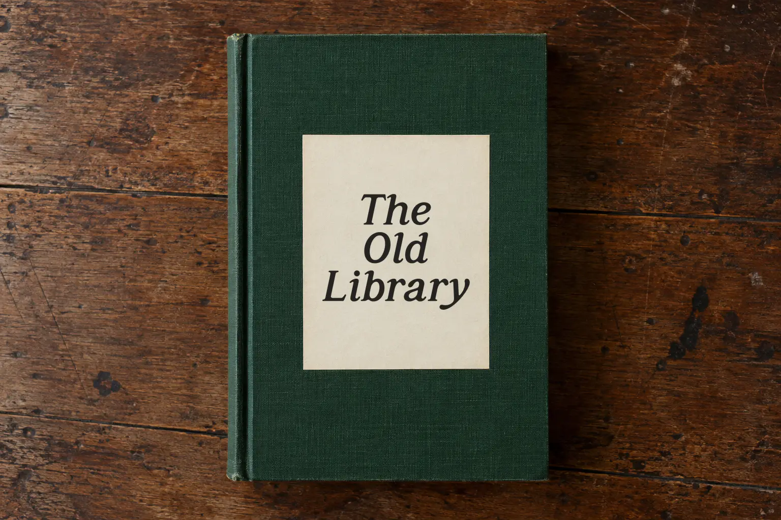 Monimer Serif font on a novel cover reading The Old Library