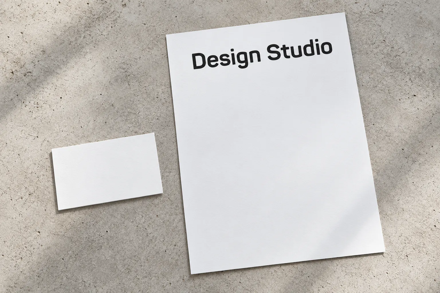 Panton font on a letterhead reading Design Studio