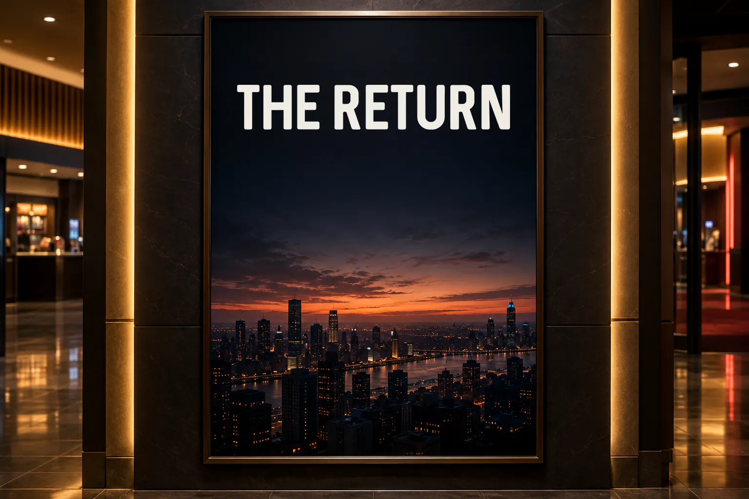 Sequel font on a movie poster reading THE RETURN