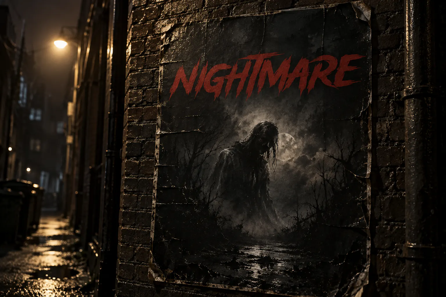 Storm Gust font on a horror movie poster reading NIGHTMARE