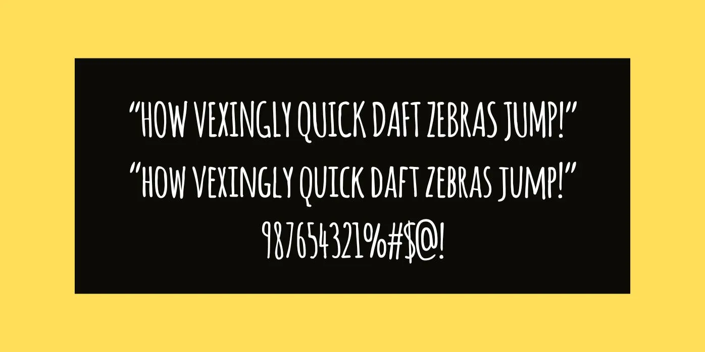 Amatic Font Preview