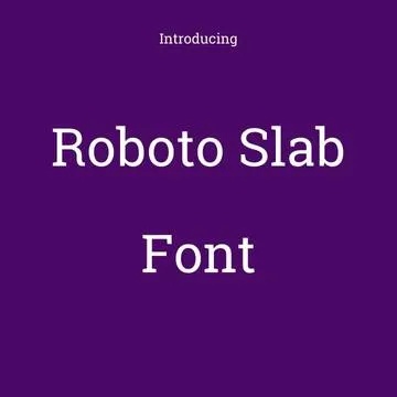 Roboto Slab Font